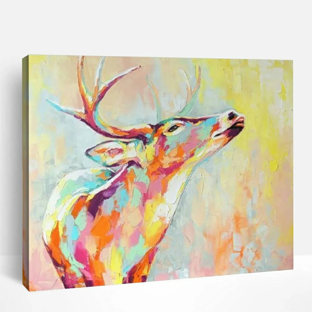 Colorful Pastel Deer | Paint By Numbers