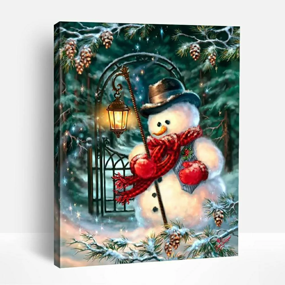 Snowman's Visit | Paint By Numbers
