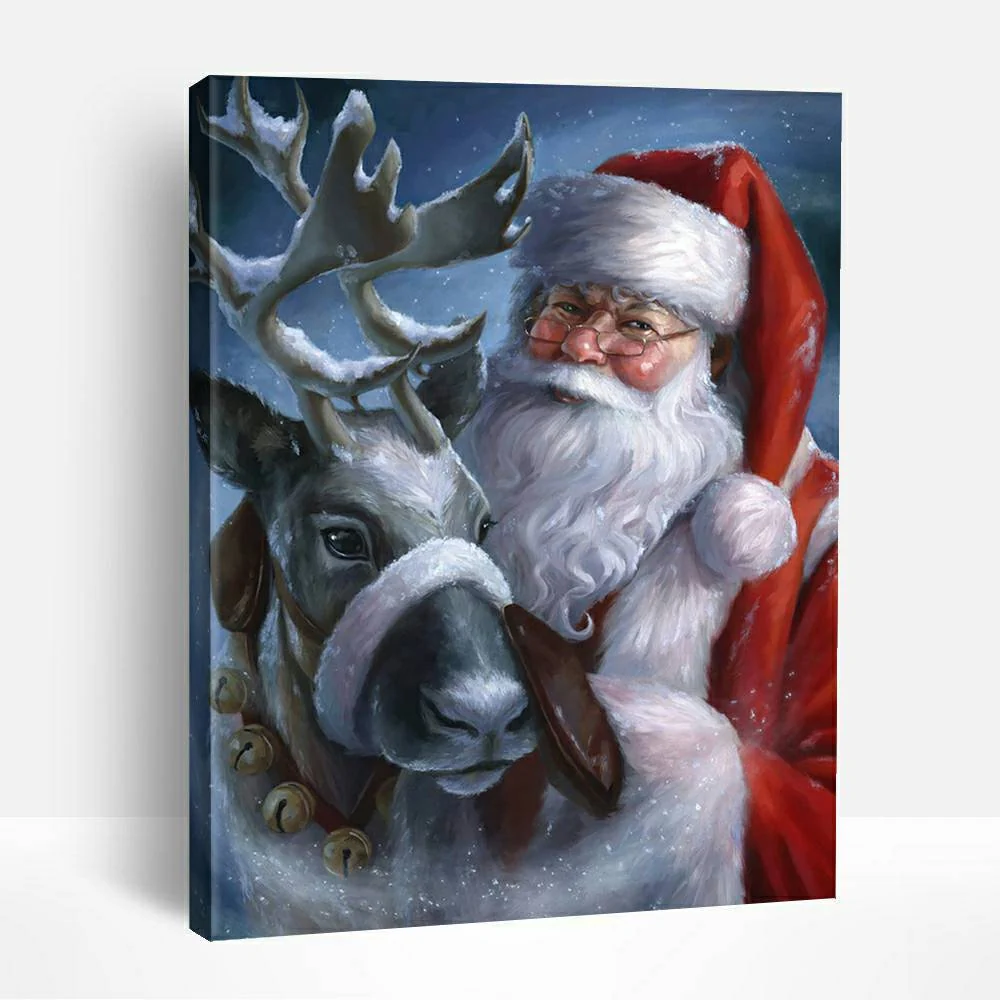 Santa and Buddy | Paint By Numbers