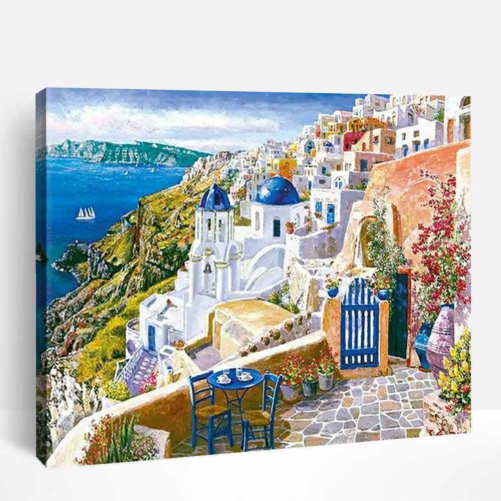 Traditional Greek Village | Paint By Numbers