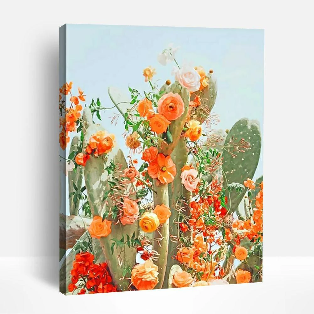 Cactus and Flowers | Paint By Numbers