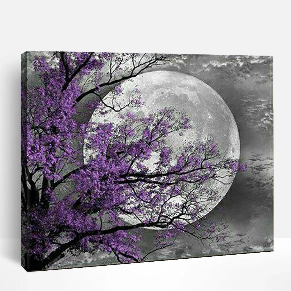 Moon and Blossoms | Paint By Numbers