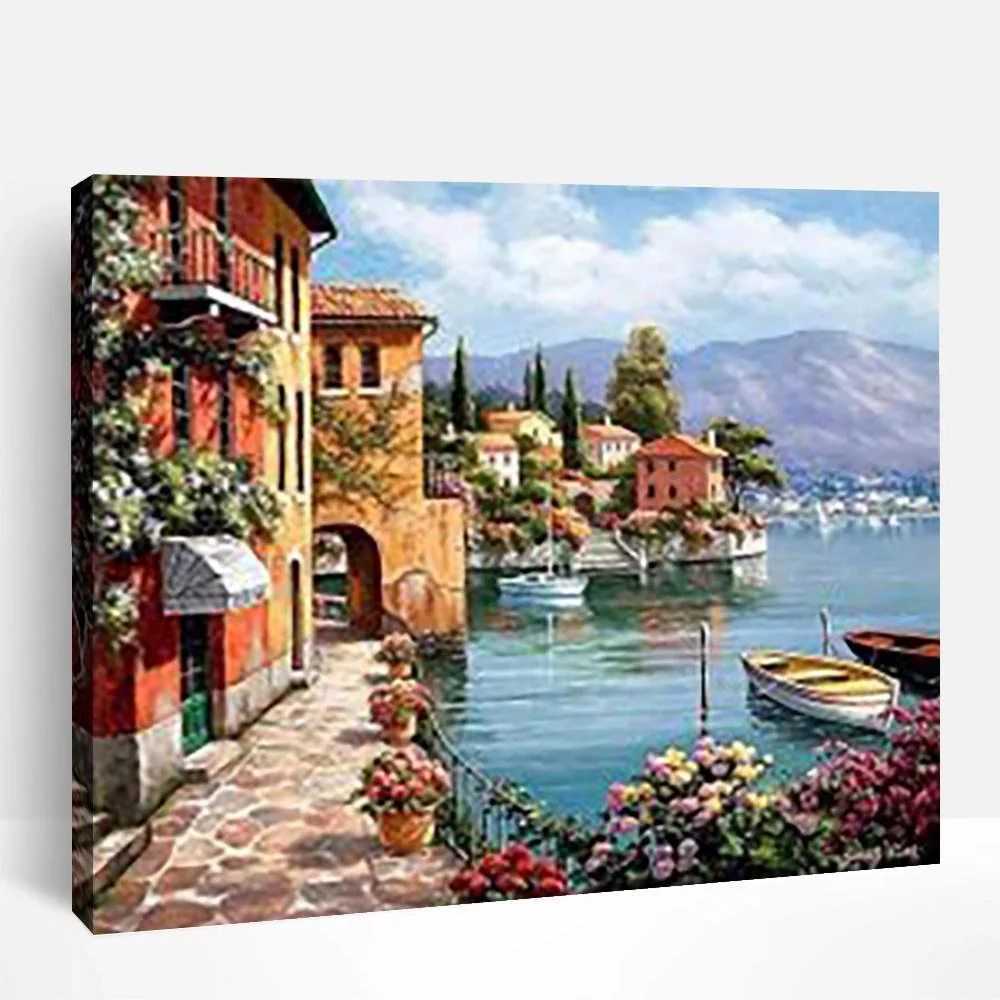 Mediterranean Seaside | Paint By Numbers