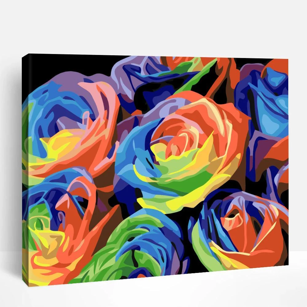 Rainbow Roses | Paint By Numbers