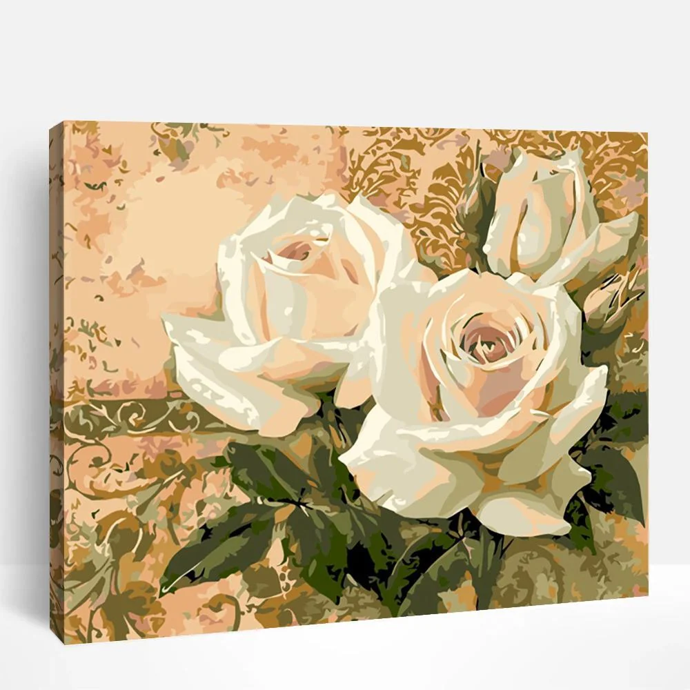 White Rose Romance | Paint By Numbers