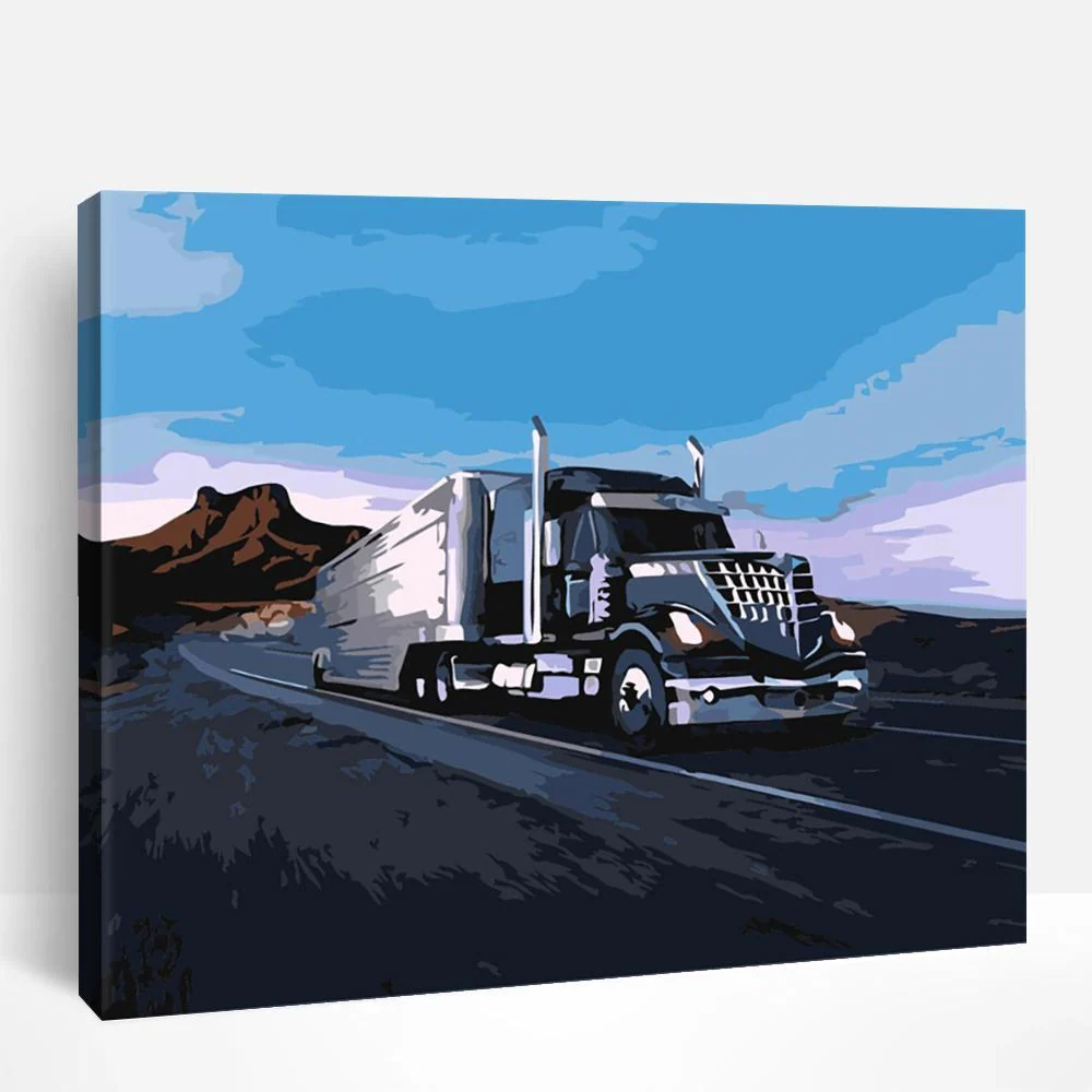 Highway Truck | Paint By Numbers
