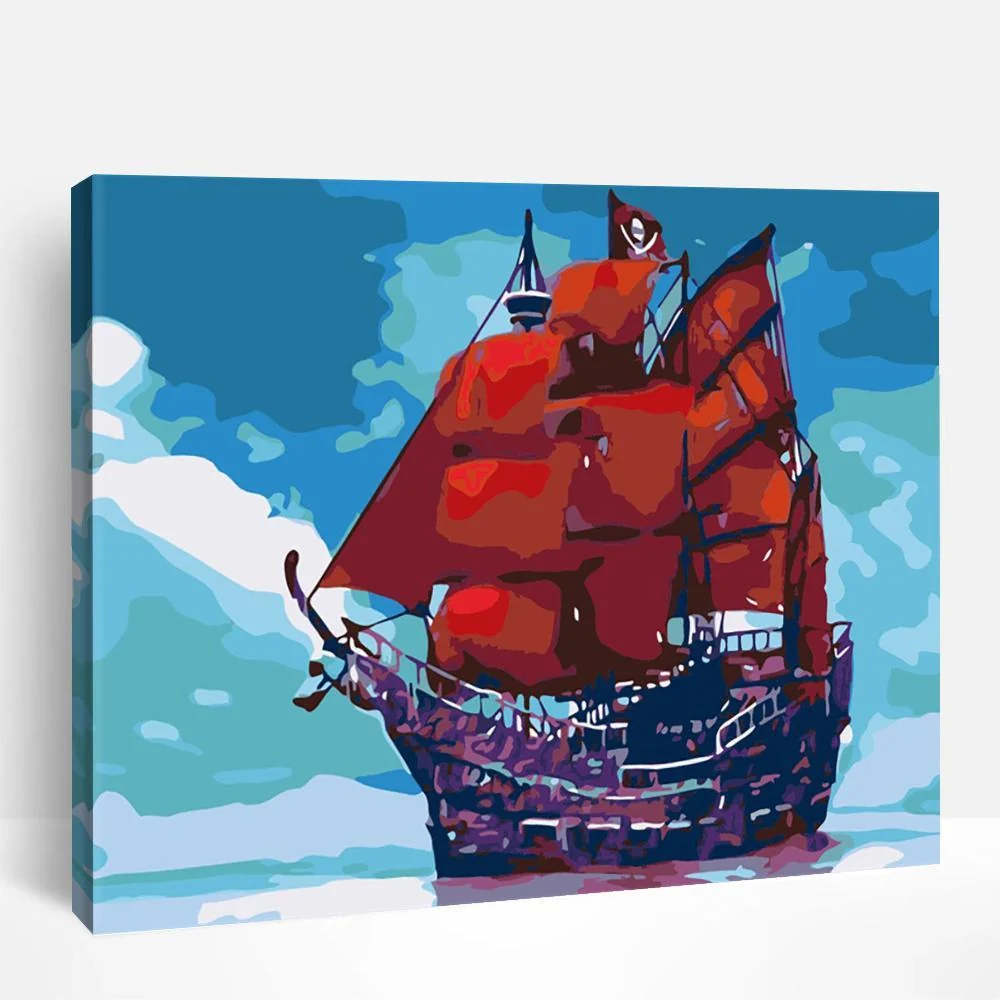 Sailboats at Sea | Paint By Numbers