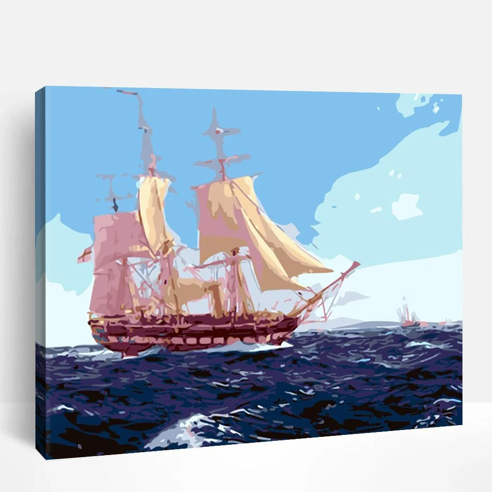 Sailboats in the Breeze | Paint By Numbers