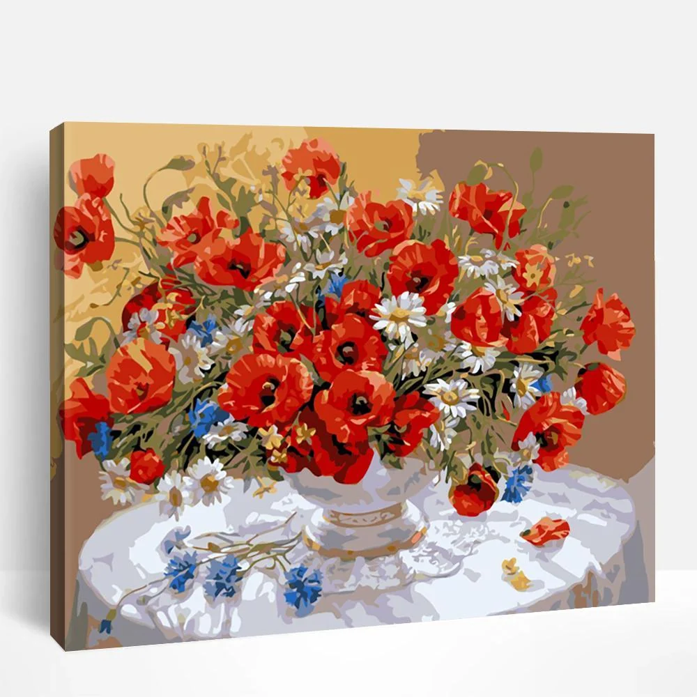 Poppy Vase | Paint By Numbers