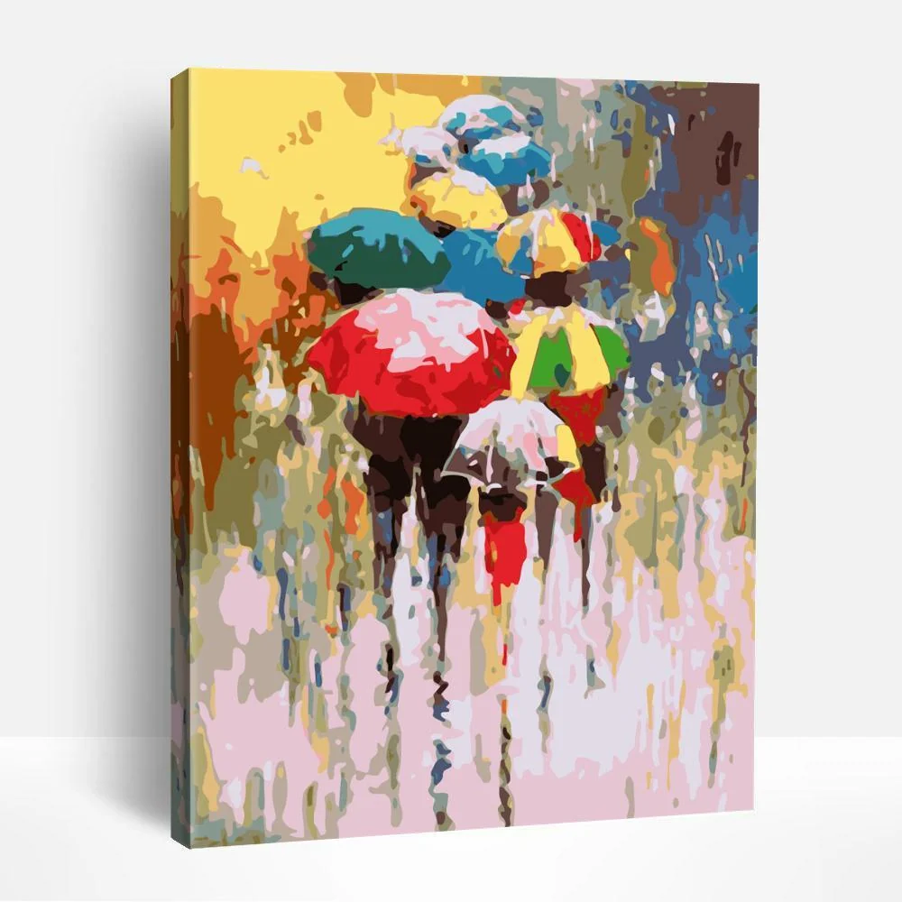 Abstract Umbreallas | Paint By Numbers