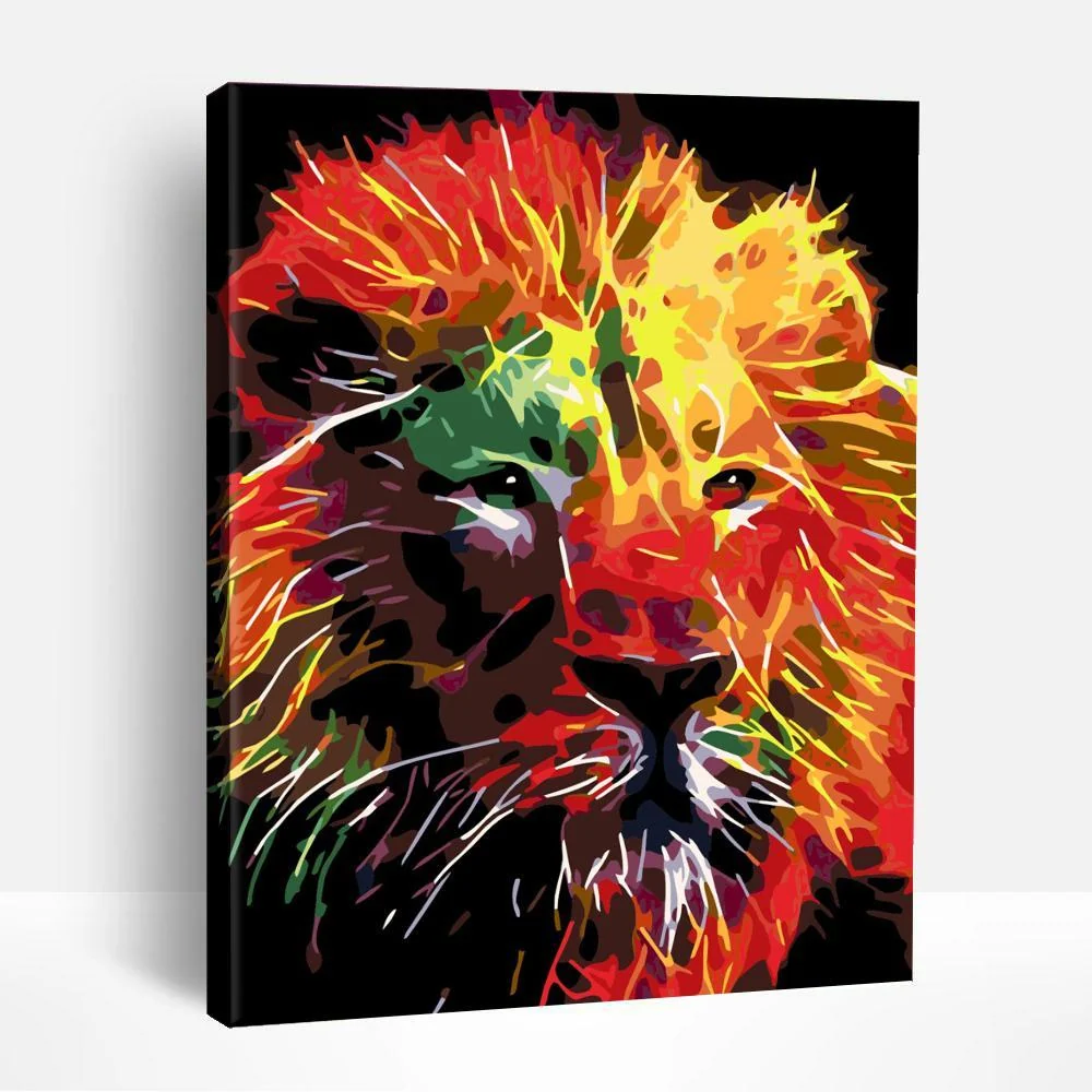 Vivid Abstract Lion | Paint By Numbers