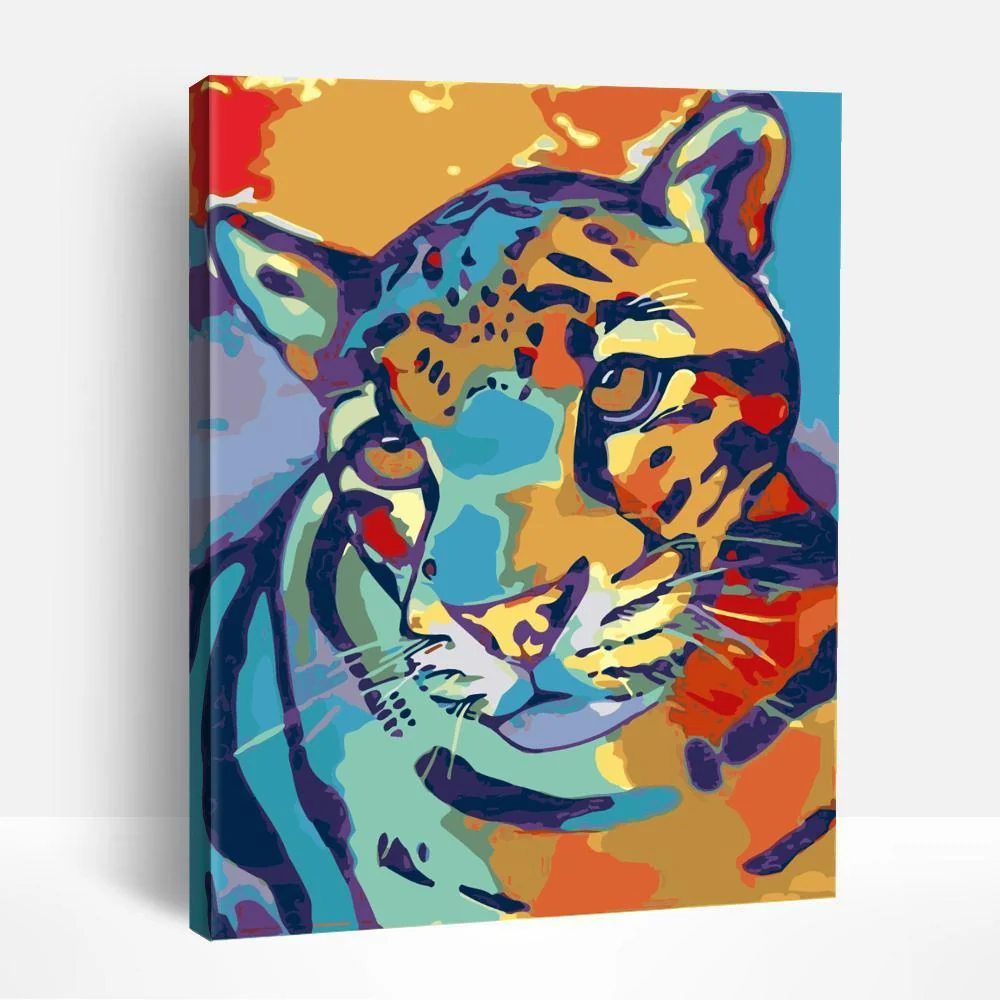 Colorful Abstract Tiger | Paint By Numbers