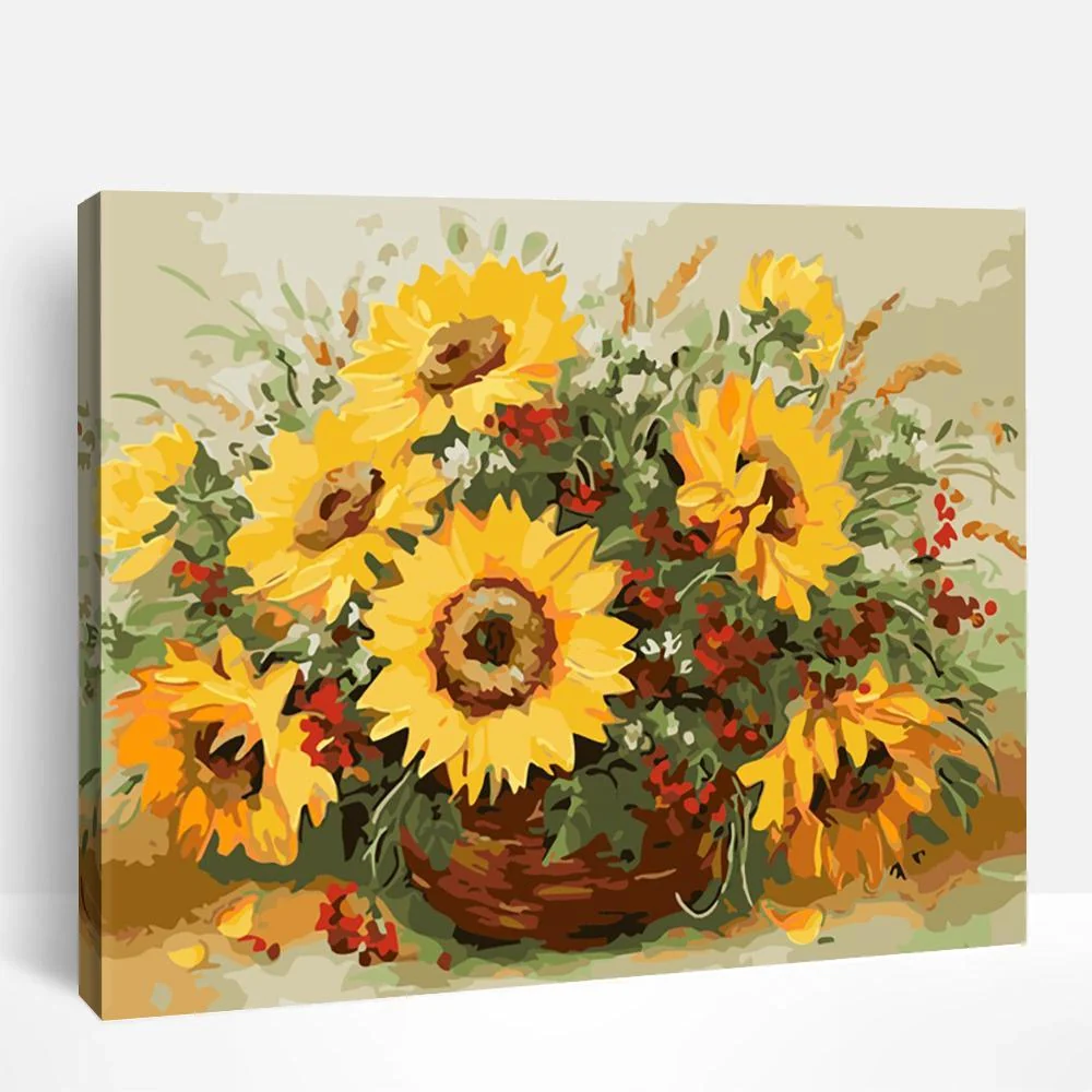 Golden Sunflowers | Paint By Numbers