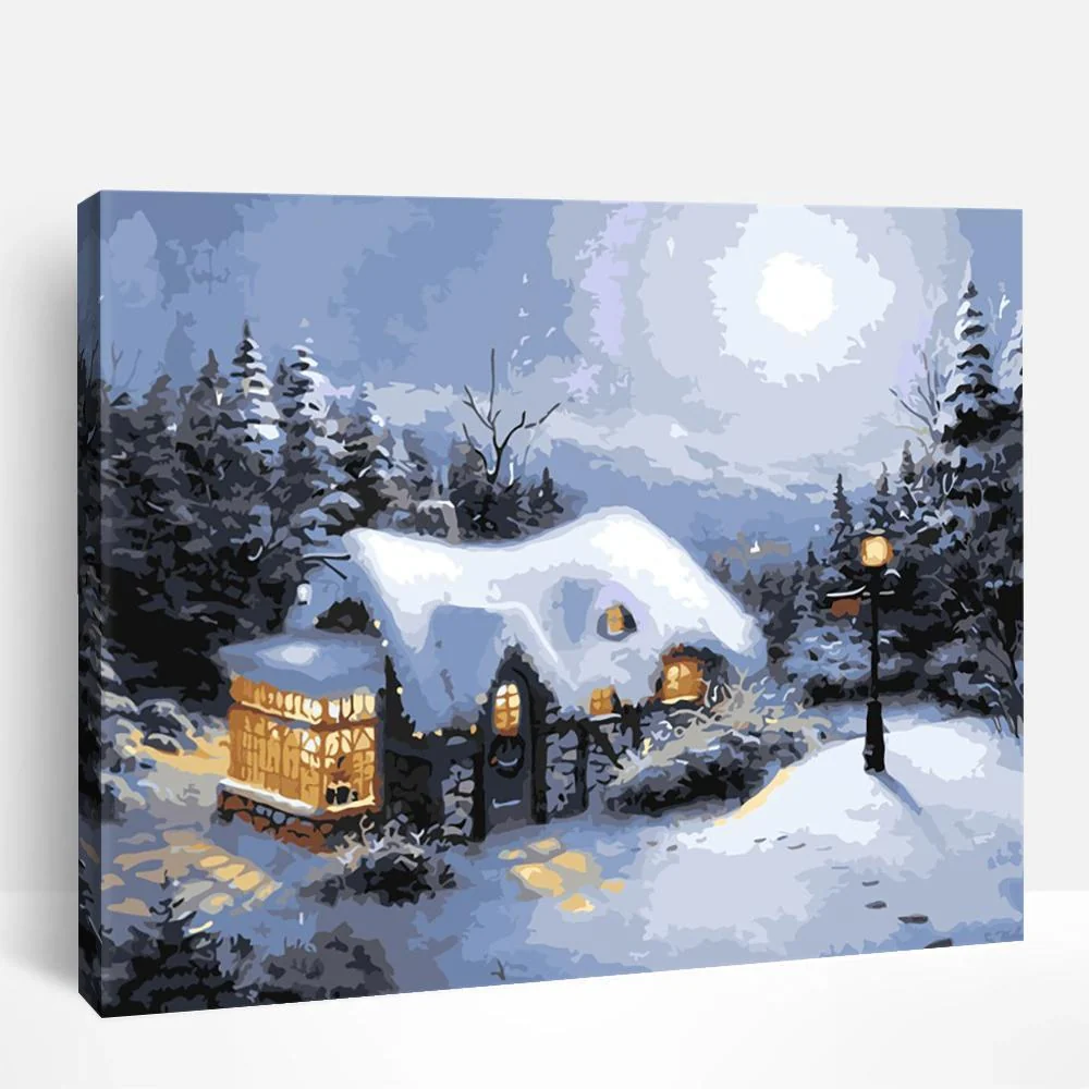 Winter Cottage | Paint By Numbers