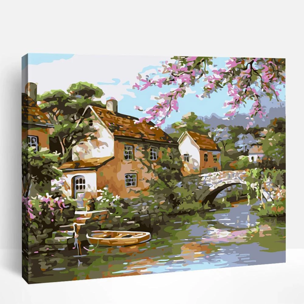Waterside Town | Paint By Numbers