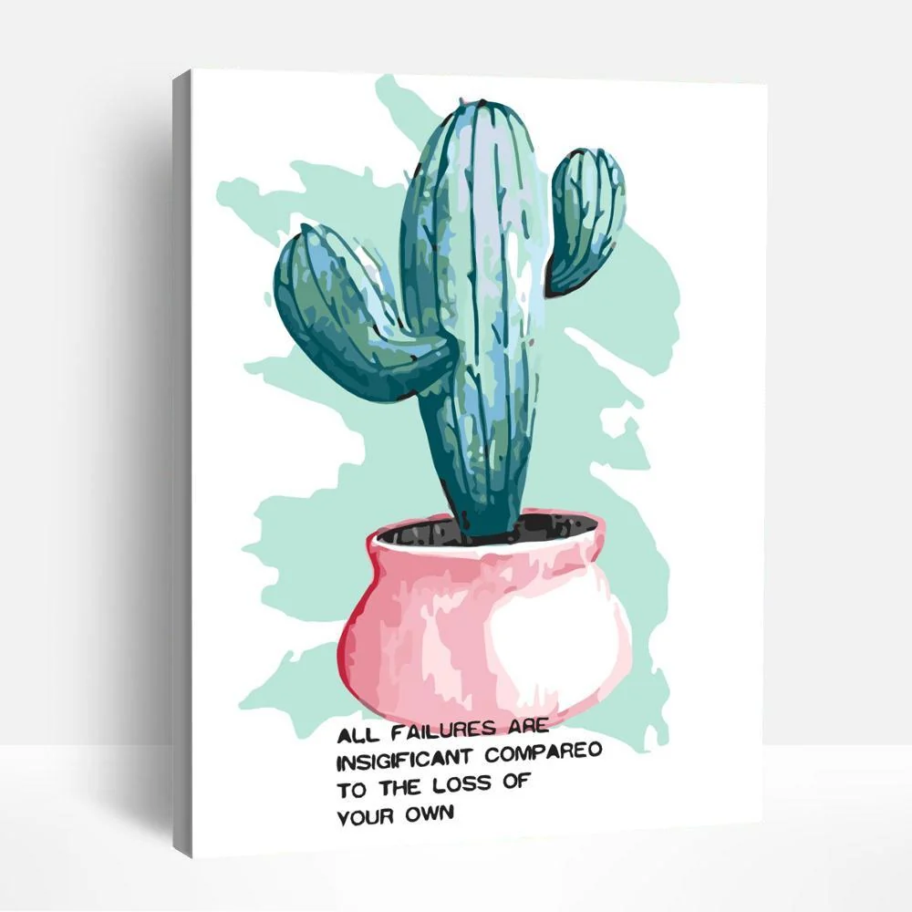 Potted Succulent | Paint By Numbers