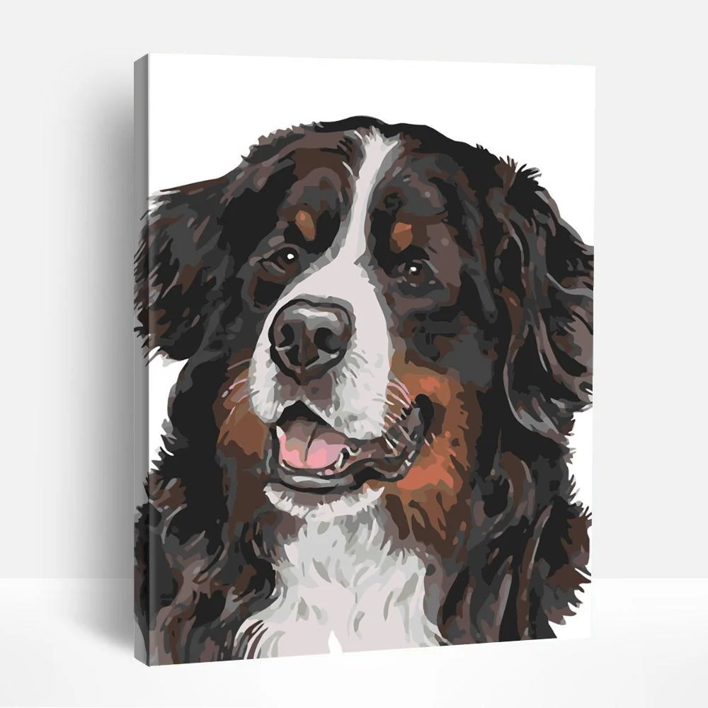 Bernese Puppy Laugh | Paint By Numbers