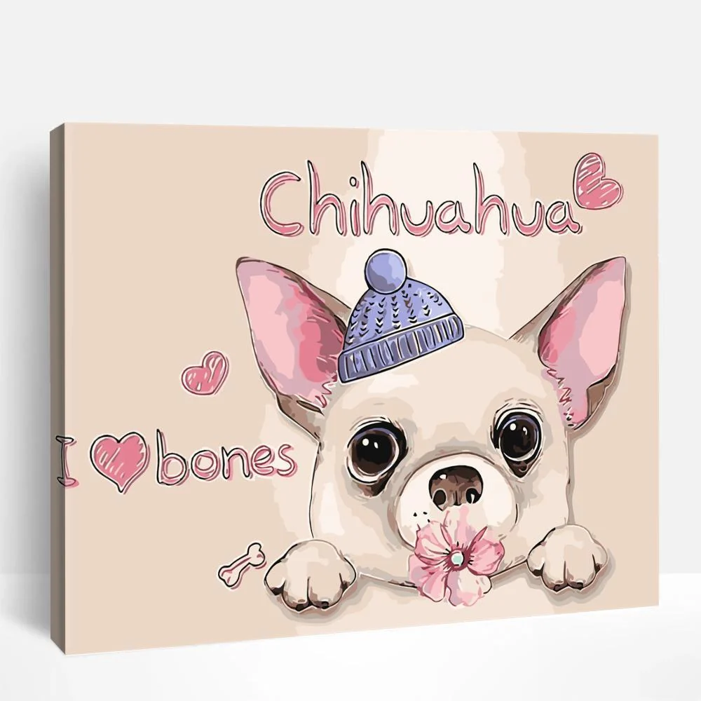 Chihuahua Cartoon | Paint By Numbers
