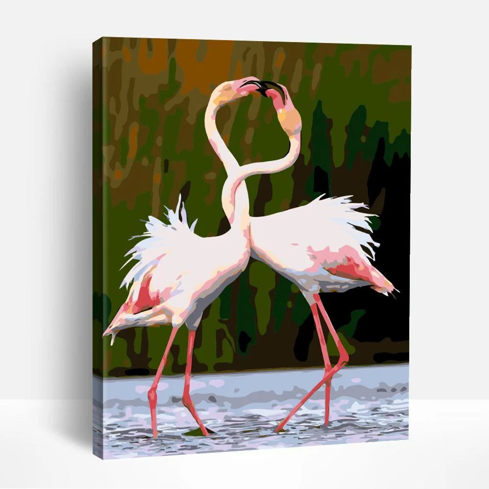 Flamingo Kiss | Paint By Numbers