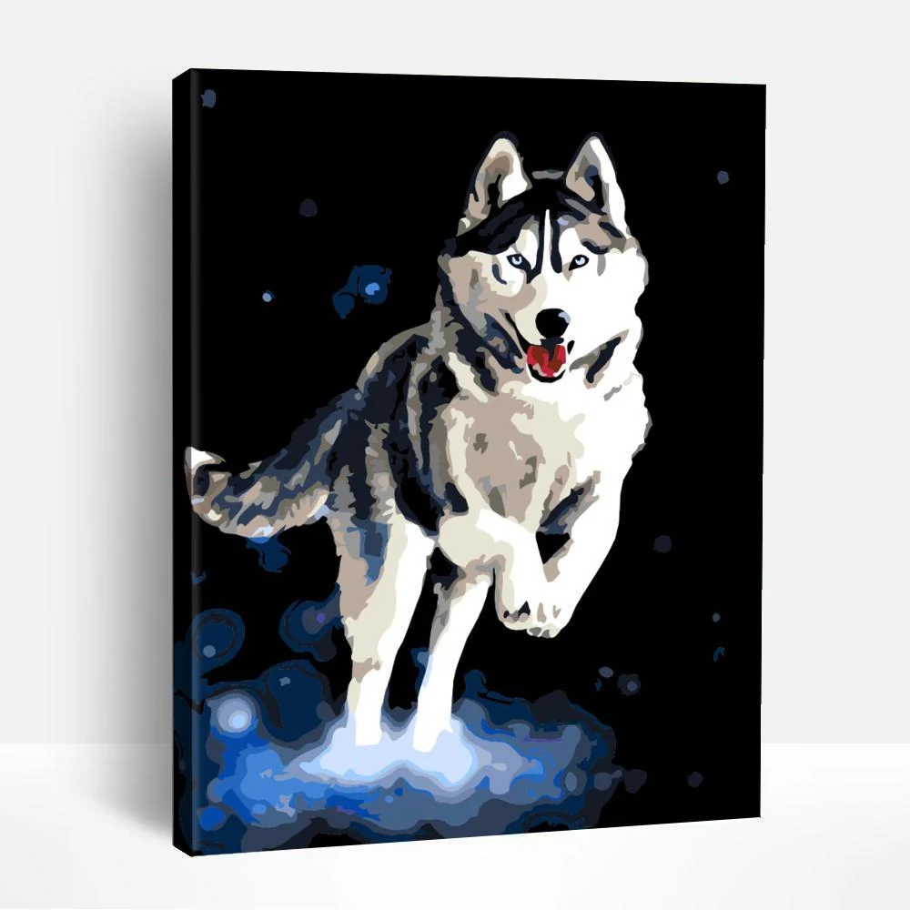 Wolf Jumping | Paint By Numbers