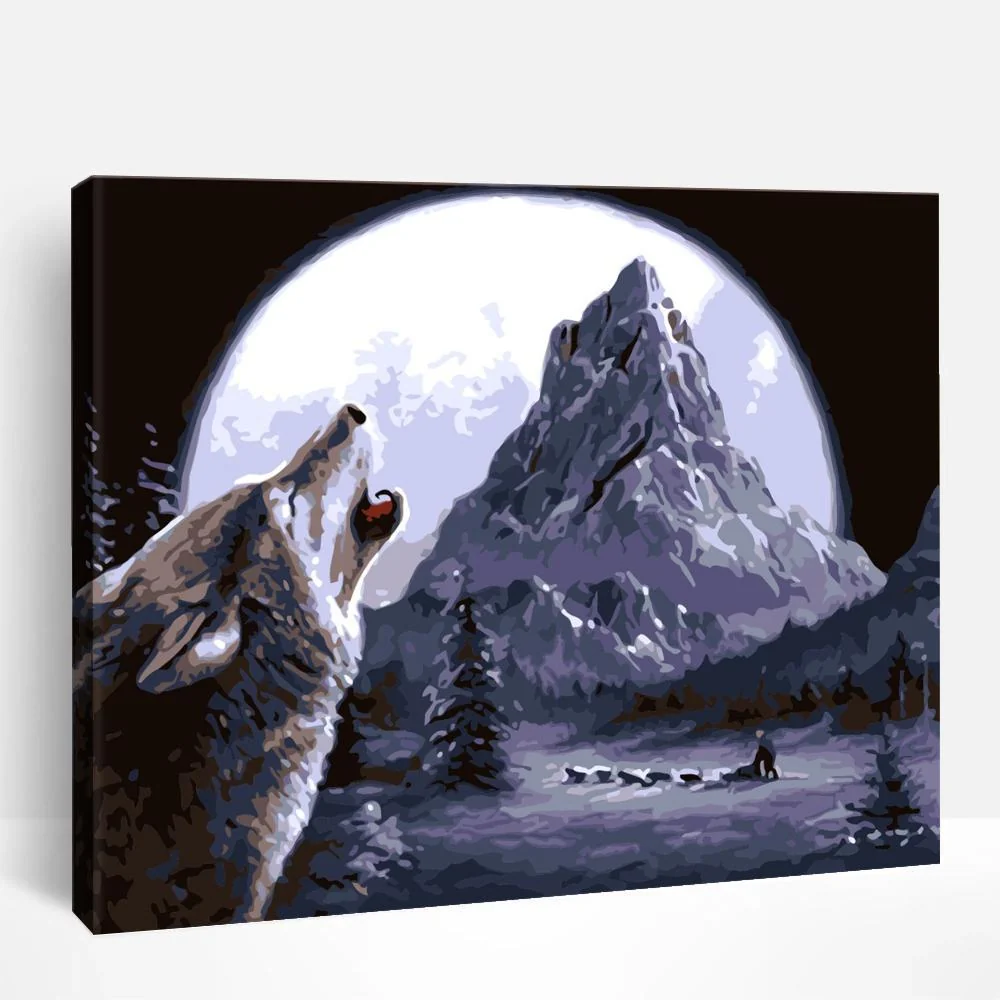 Lone Wolf Howling | Paint By Numbers