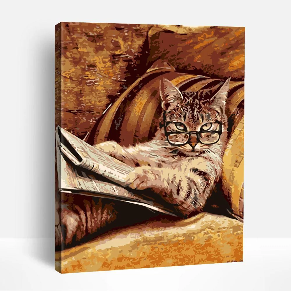 Cat Reading Time | Paint By Numbers