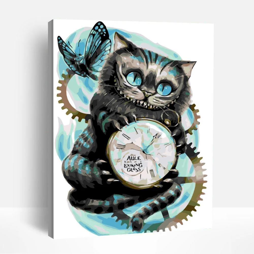 Cat and Clock | Paint By Numbers