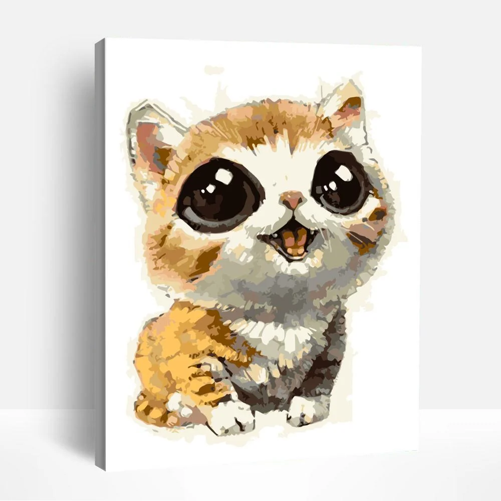 Puppy Eye Kitten | Paint By Numbers
