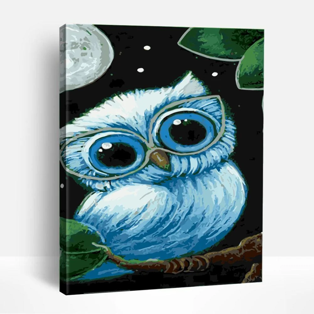 Cute White Owl | Paint By Numbers