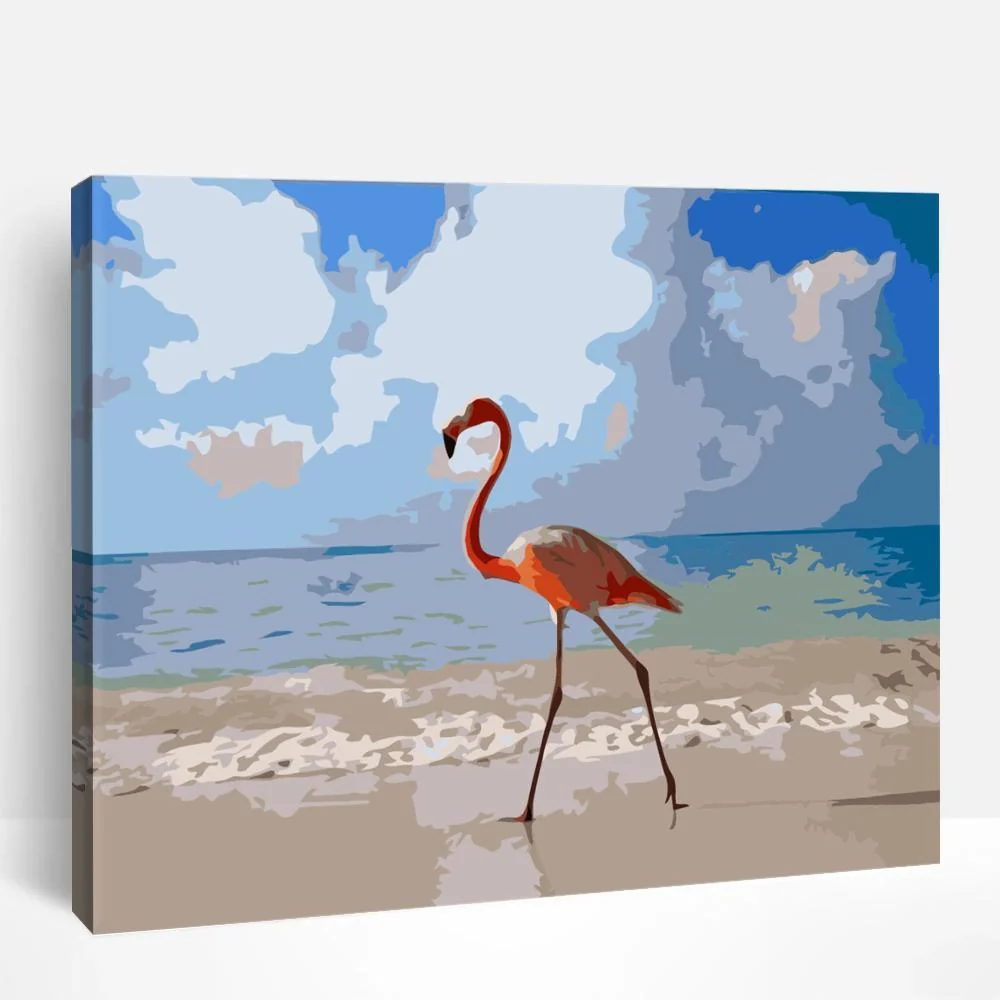 Flamingo Walking | Paint By Numbers