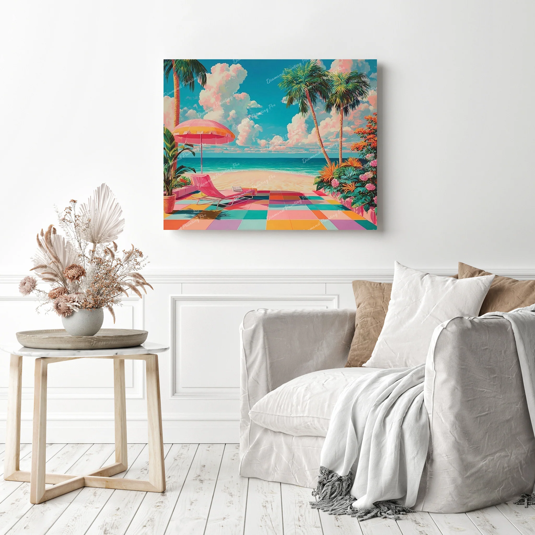 Pastel Beach Lounge | Diamond Painting - Image 3