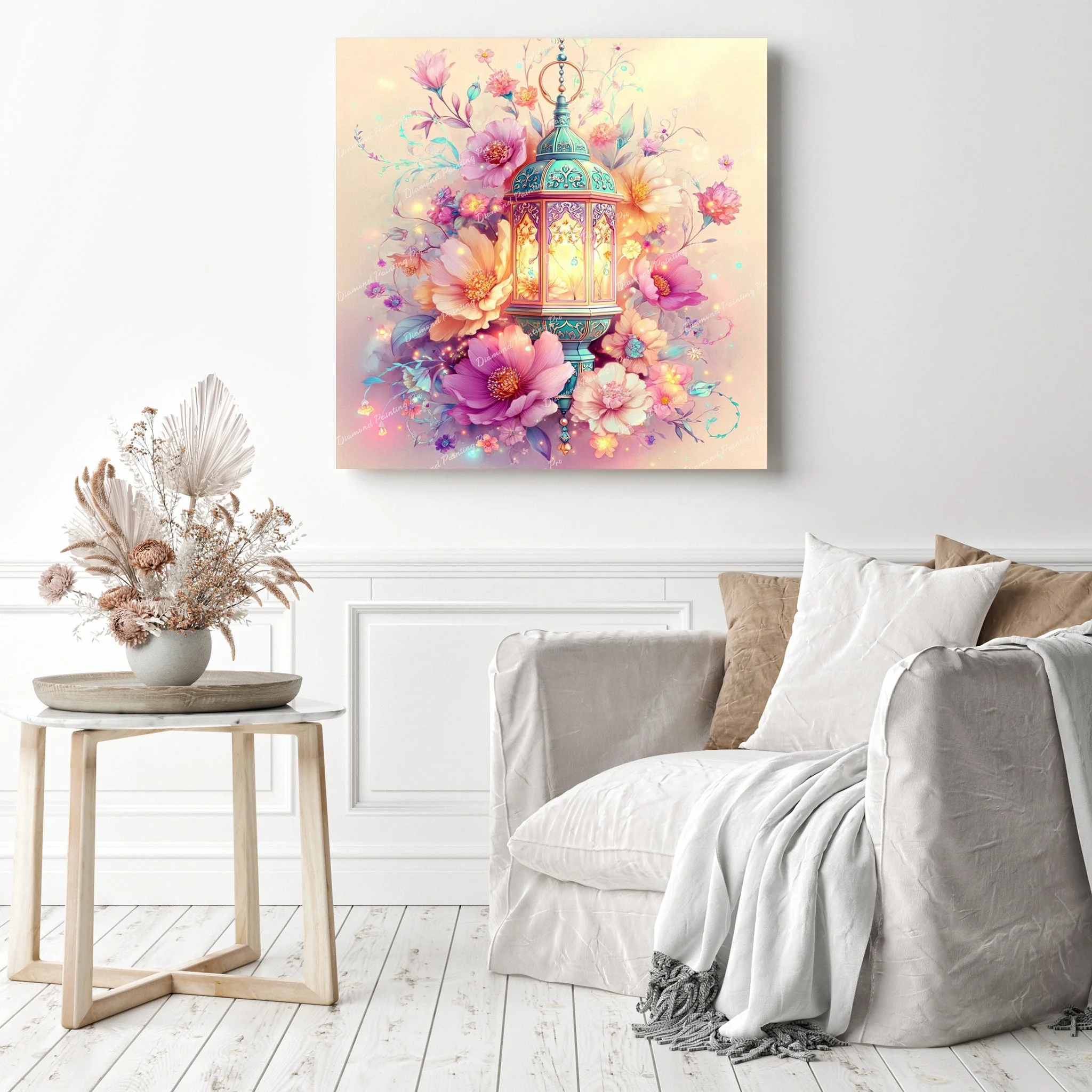 Pastel Lantern Bloom | Diamond Painting - Image 3
