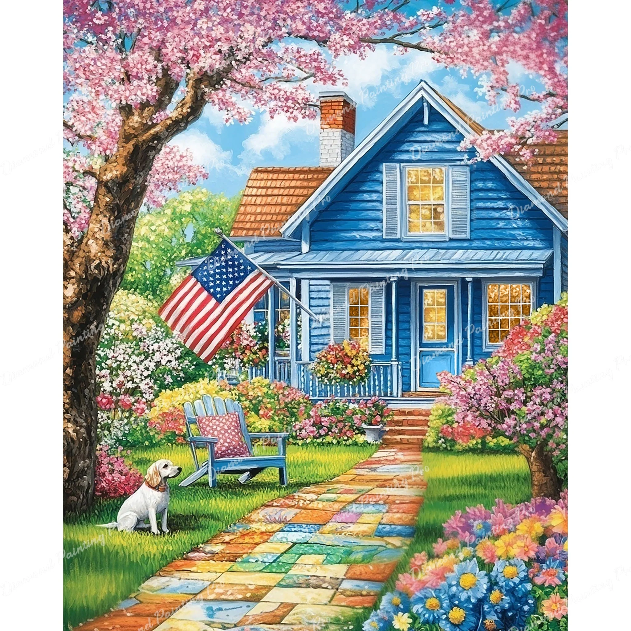 Patriotic Summer Garden | Diamond Painting - Image 2