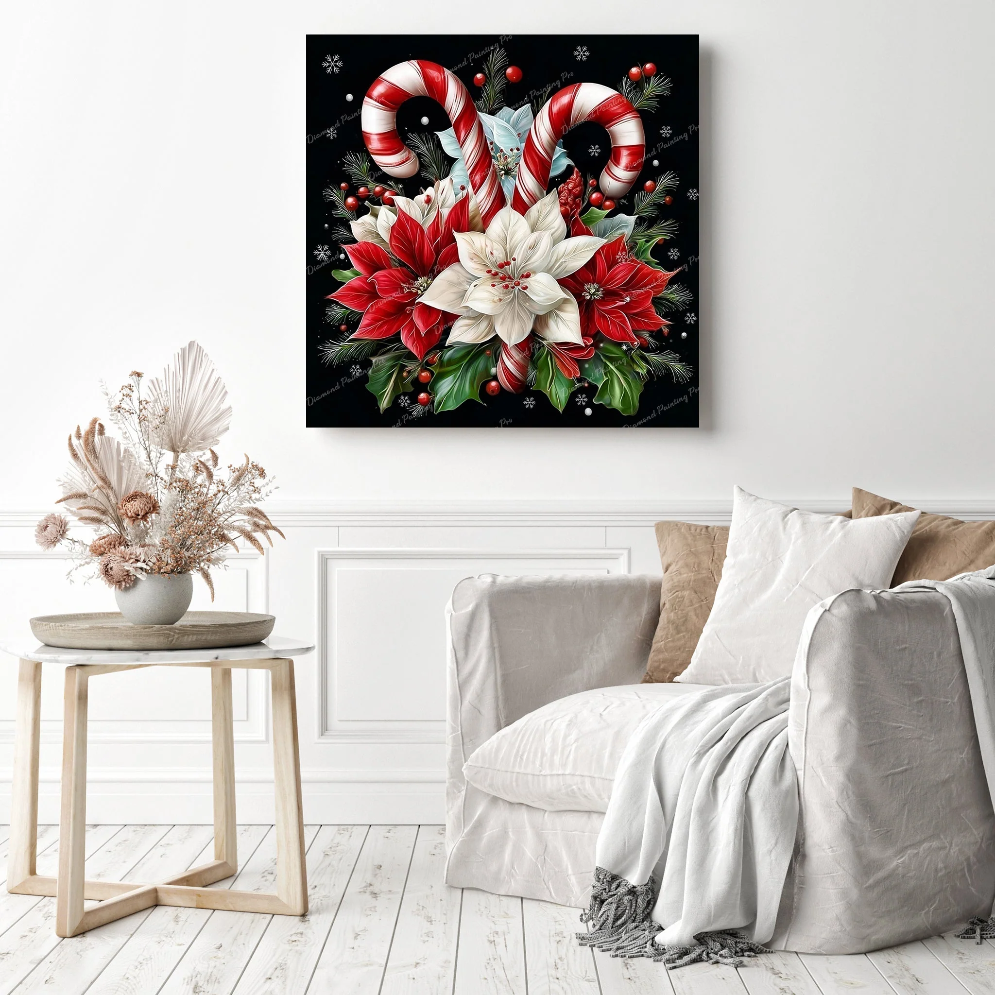 Peppermint Poinsettia | Diamond Painting - Image 3