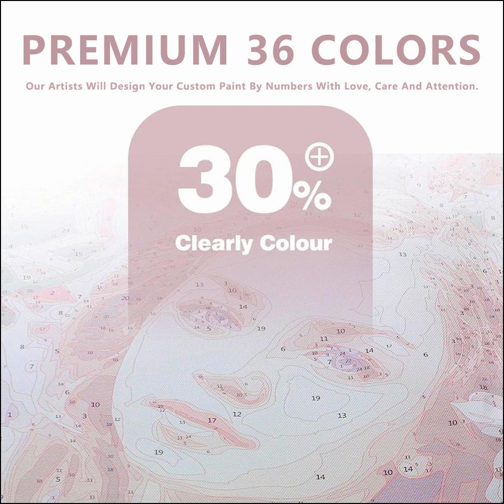 Photo Custom Paint by Numbers | Premium 36 Colors - Image 3