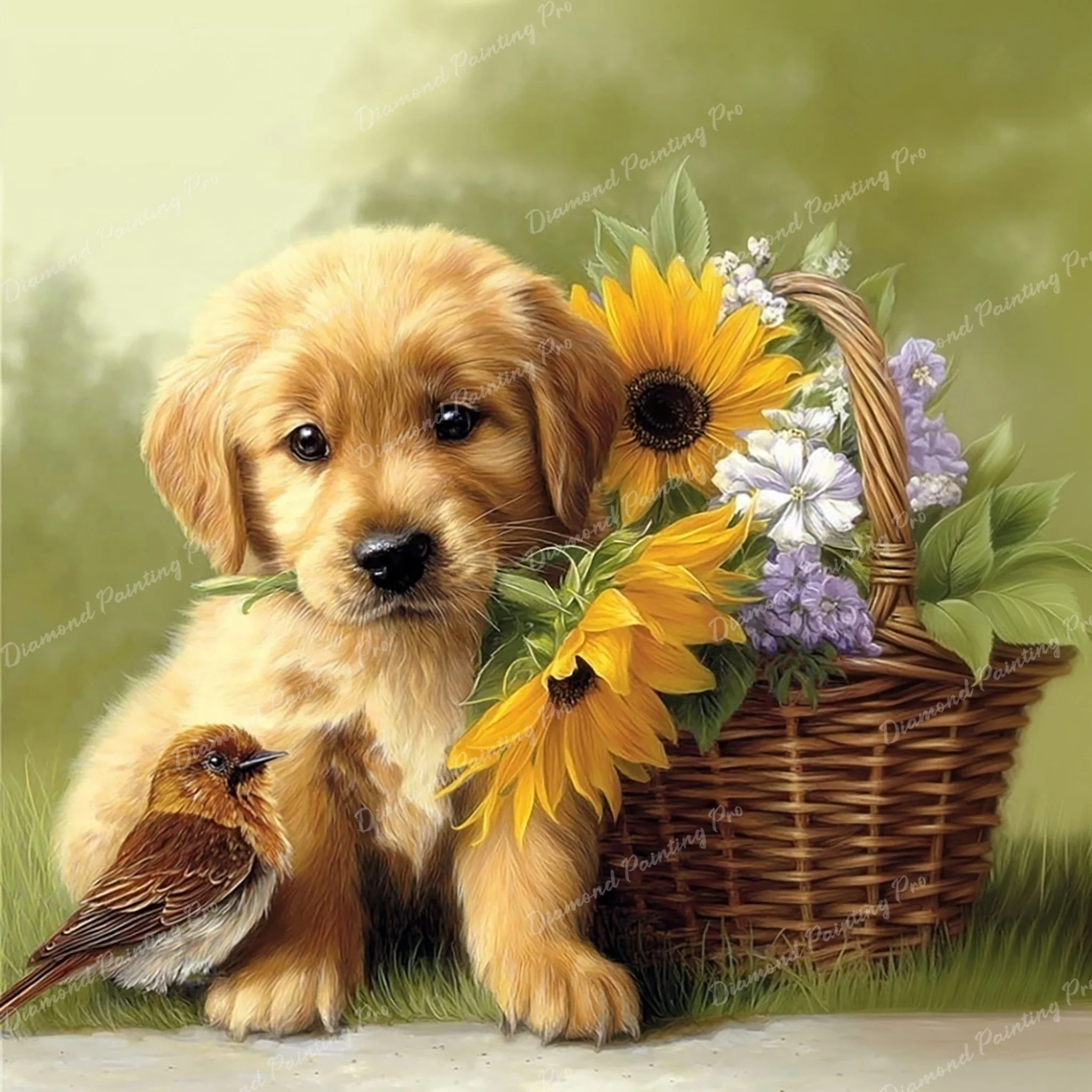 Puppy's First Friend | Diamond Painting - Image 2