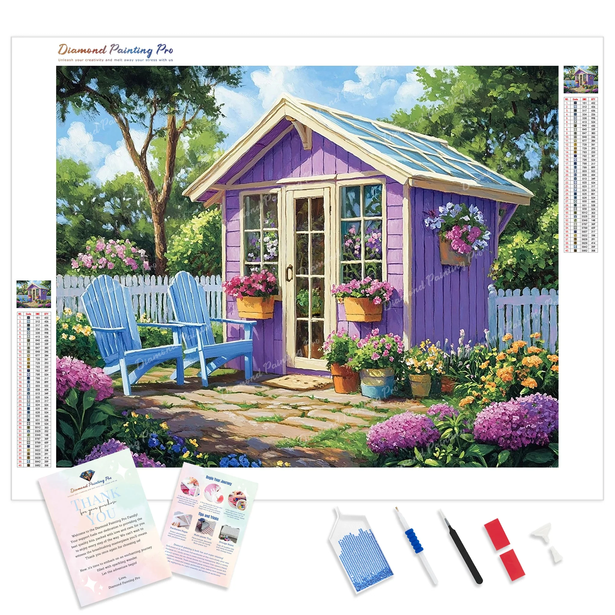 Purple Flower Garden | Diamond Painting