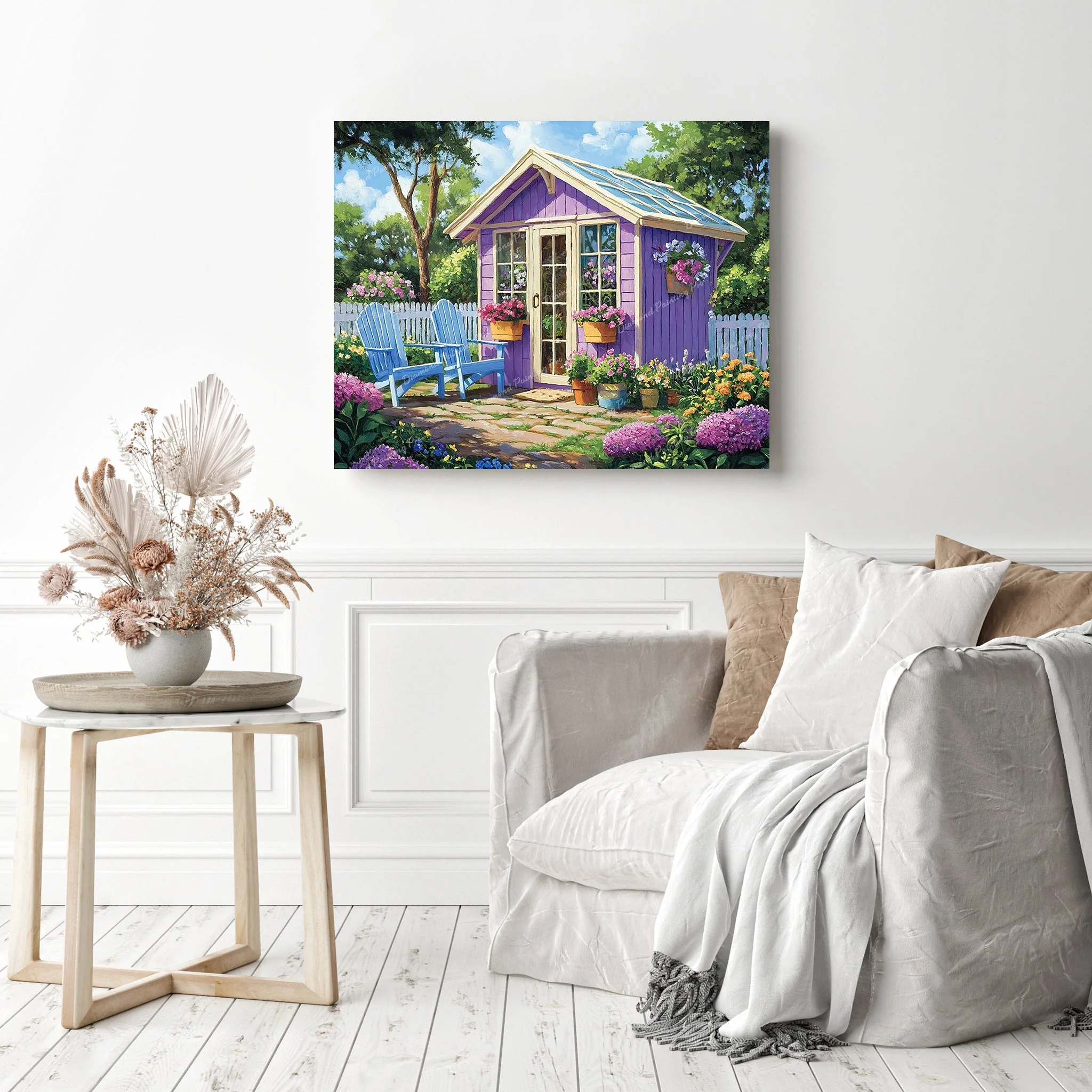 Purple Flower Garden | Diamond Painting - Image 3