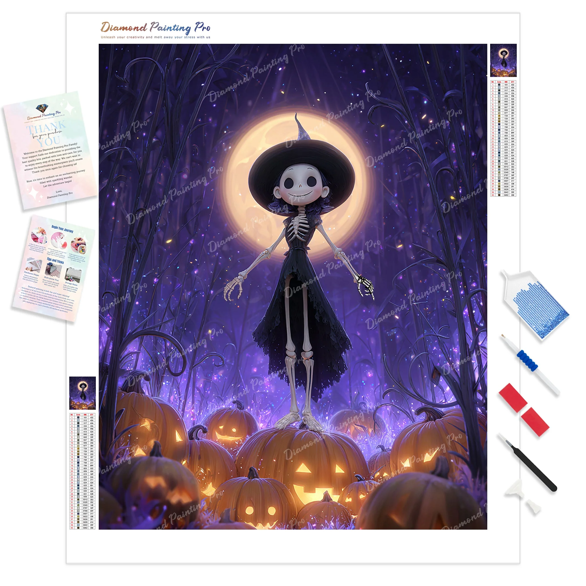 Purple Glow Witch | Diamond Painting