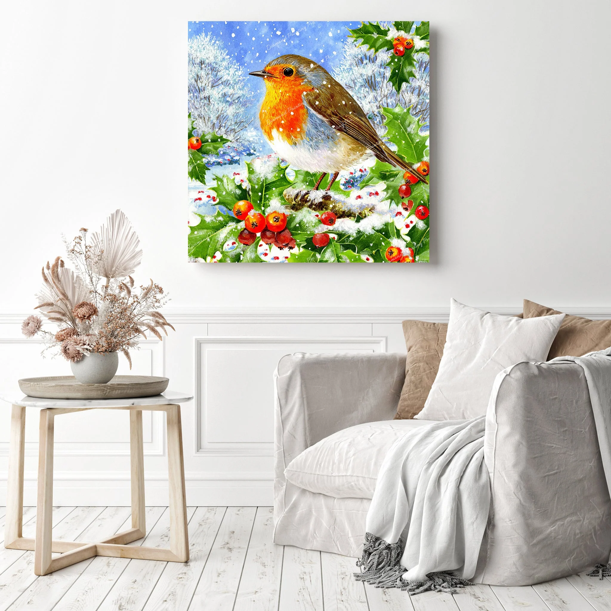 Robin's Winter Cheer | Diamond Painting - Image 3