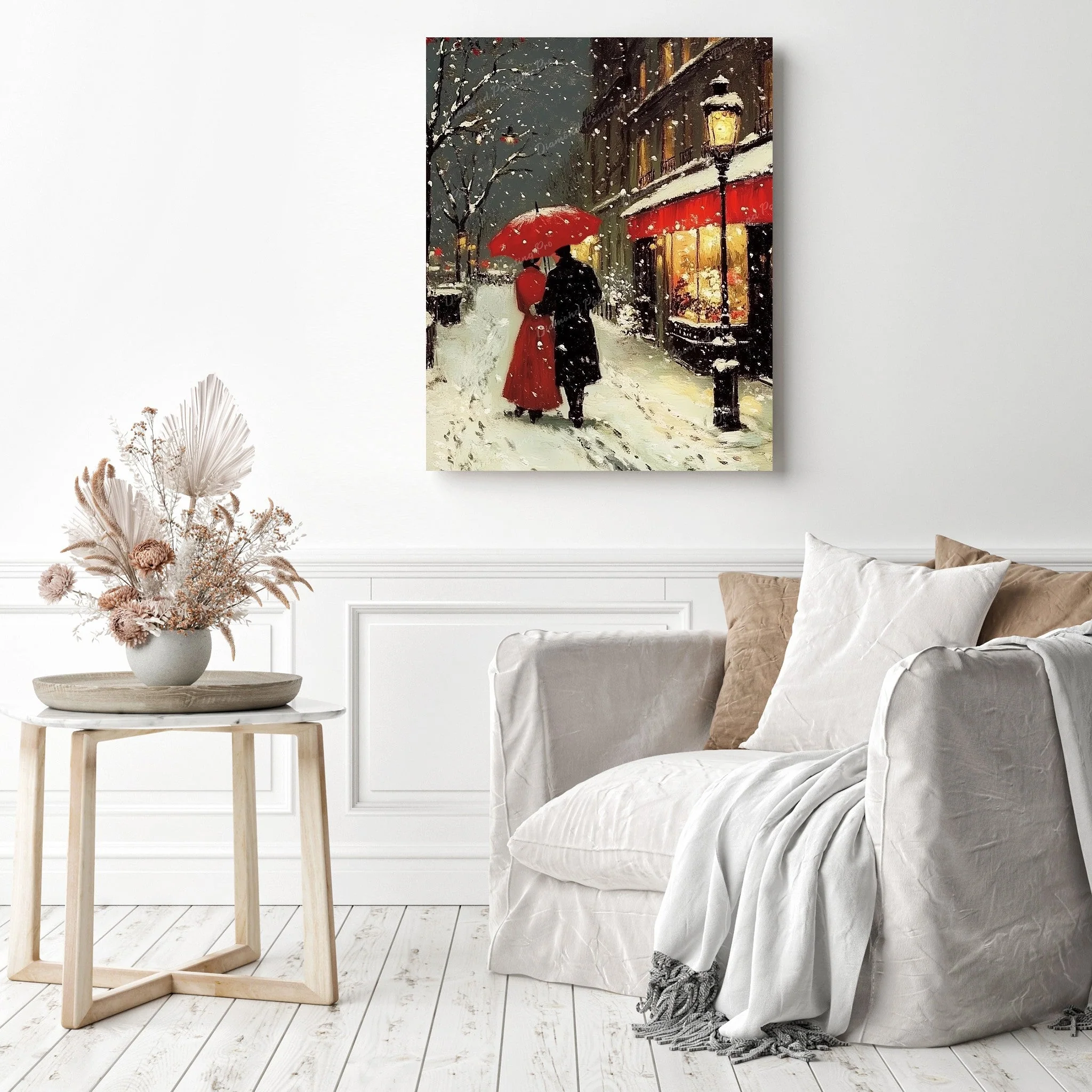 Romantic Winter Stroll | Diamond Painting - Image 3