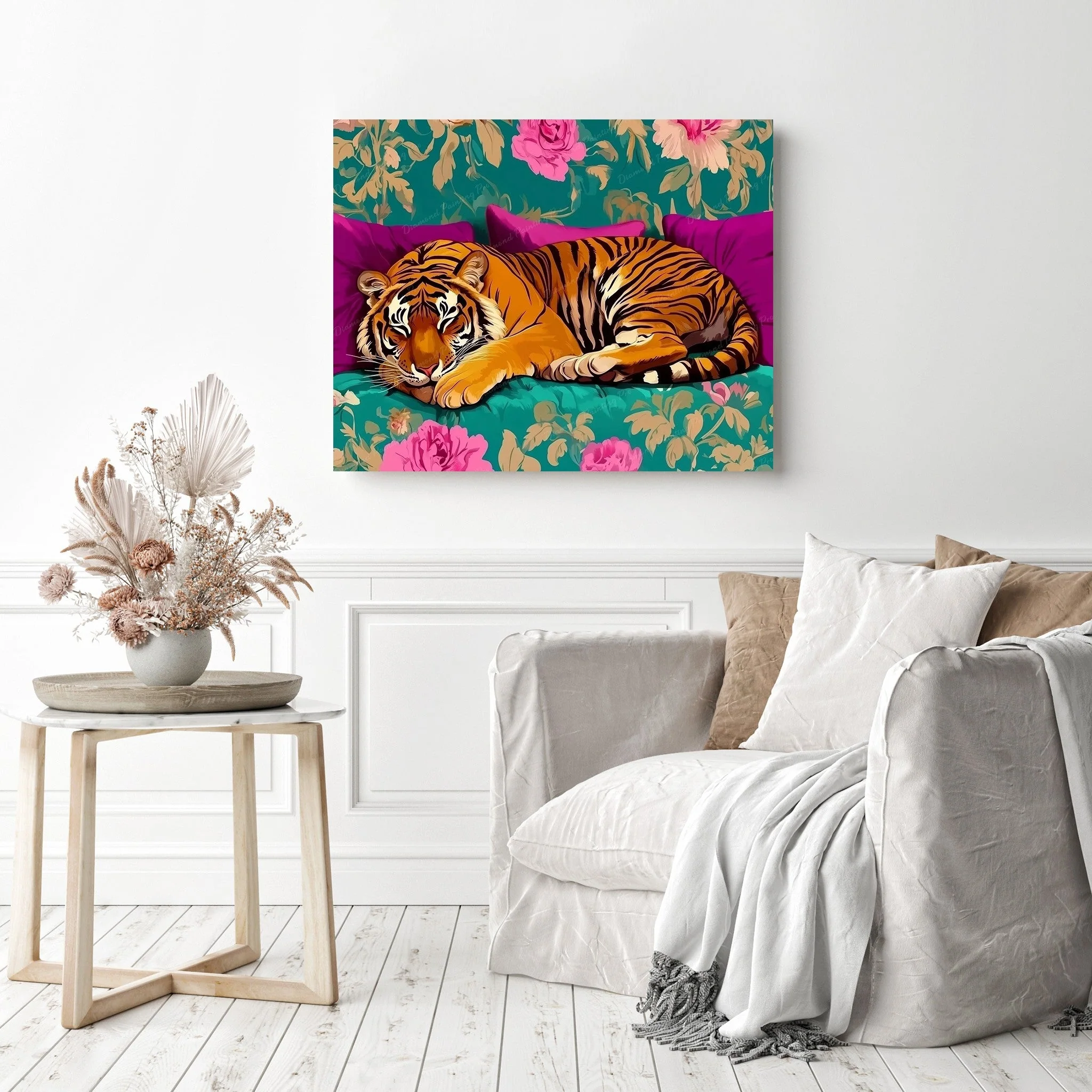 Royal Tiger Naptime | Diamond Painting - Image 3