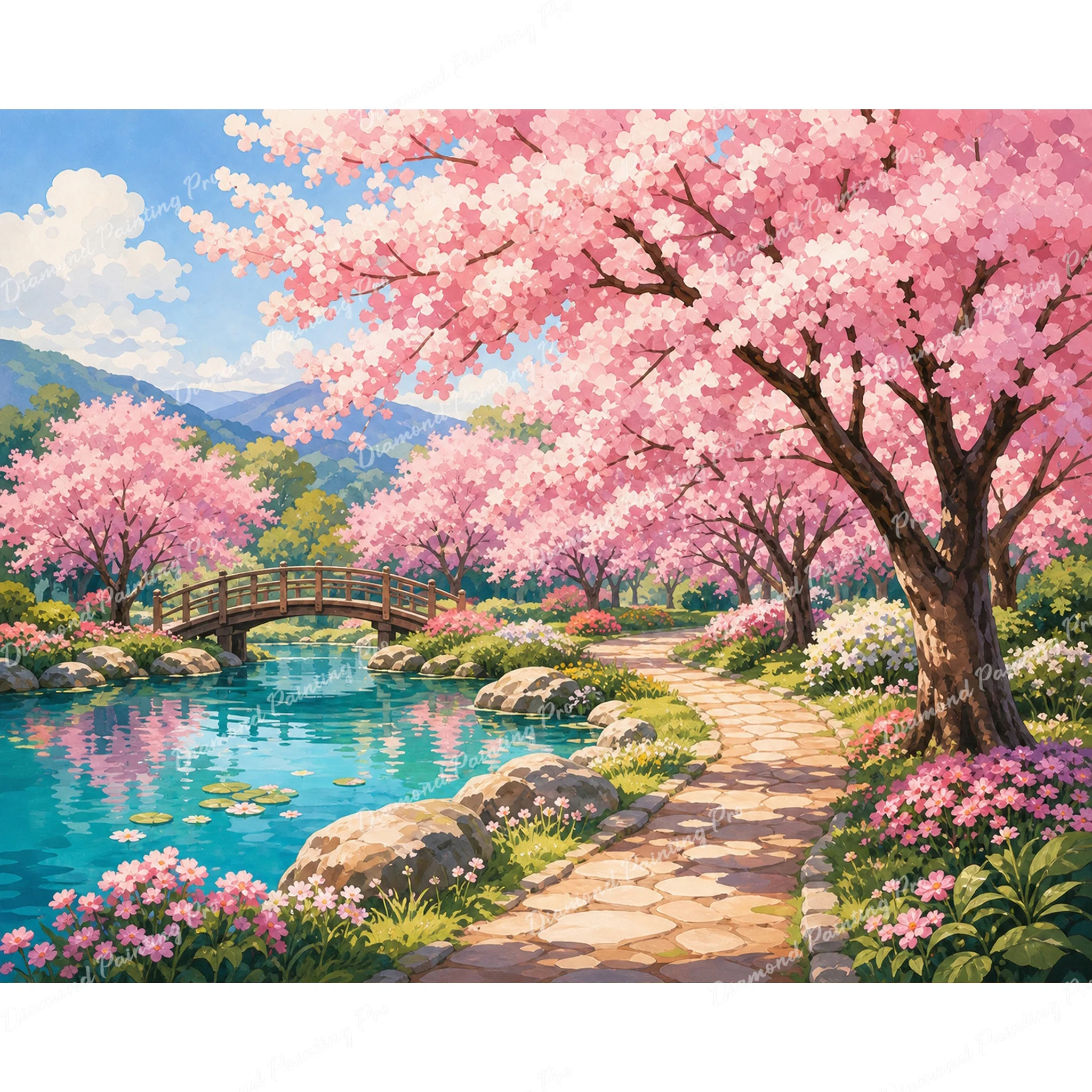 Sakura Walkway | Diamond Painting - Image 2