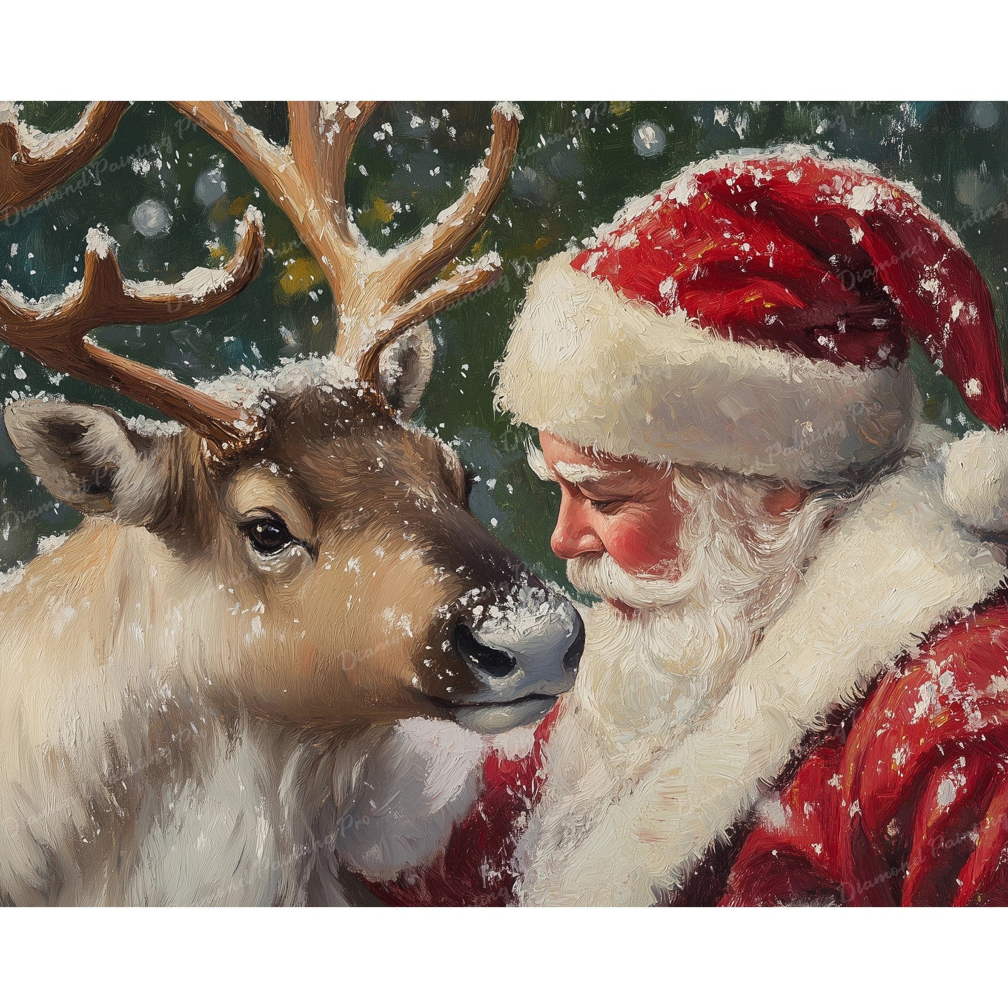 Santa and Reindeer | Diamond Painting - Image 2