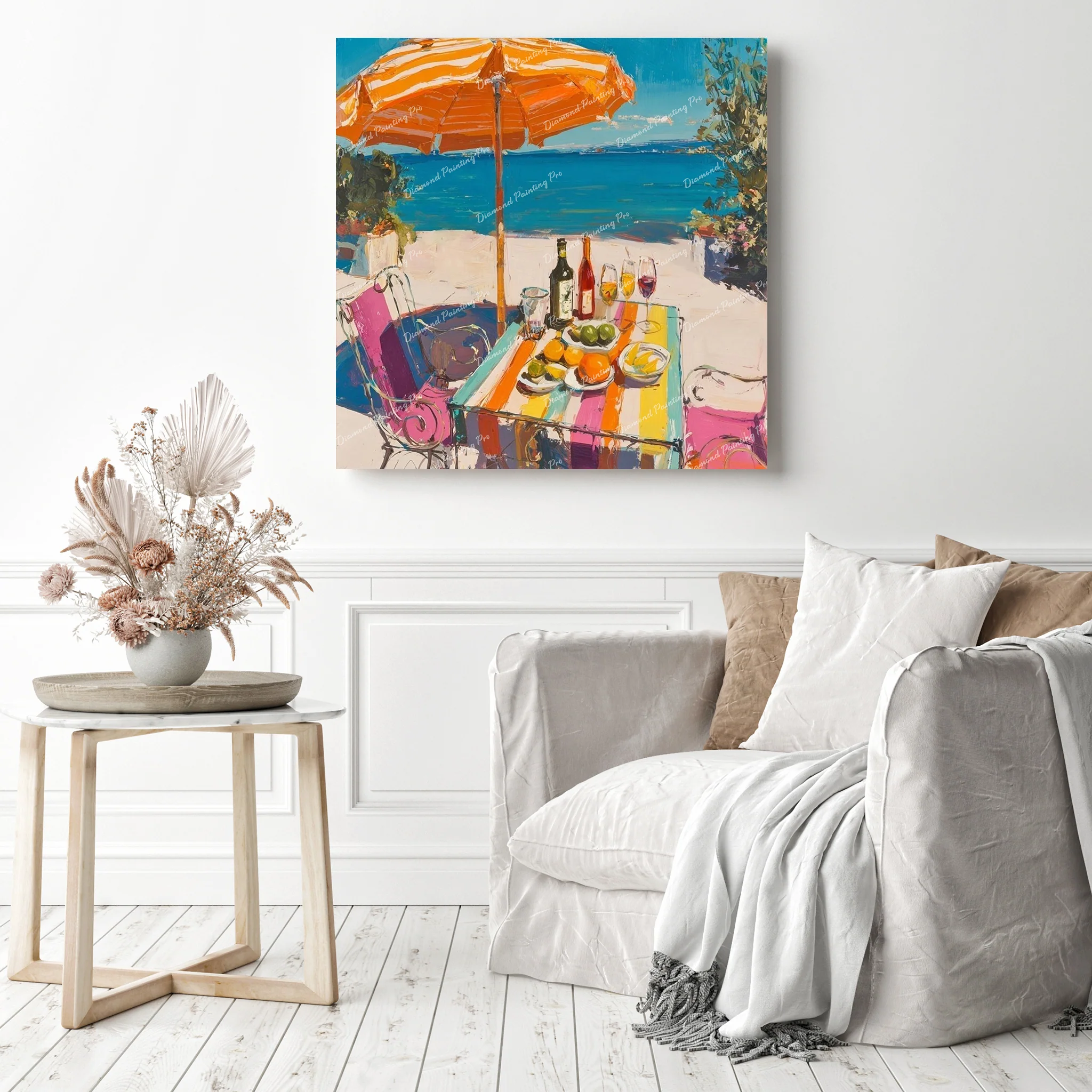 Seaside Spritz & Stripes | Diamond Painting - Image 3