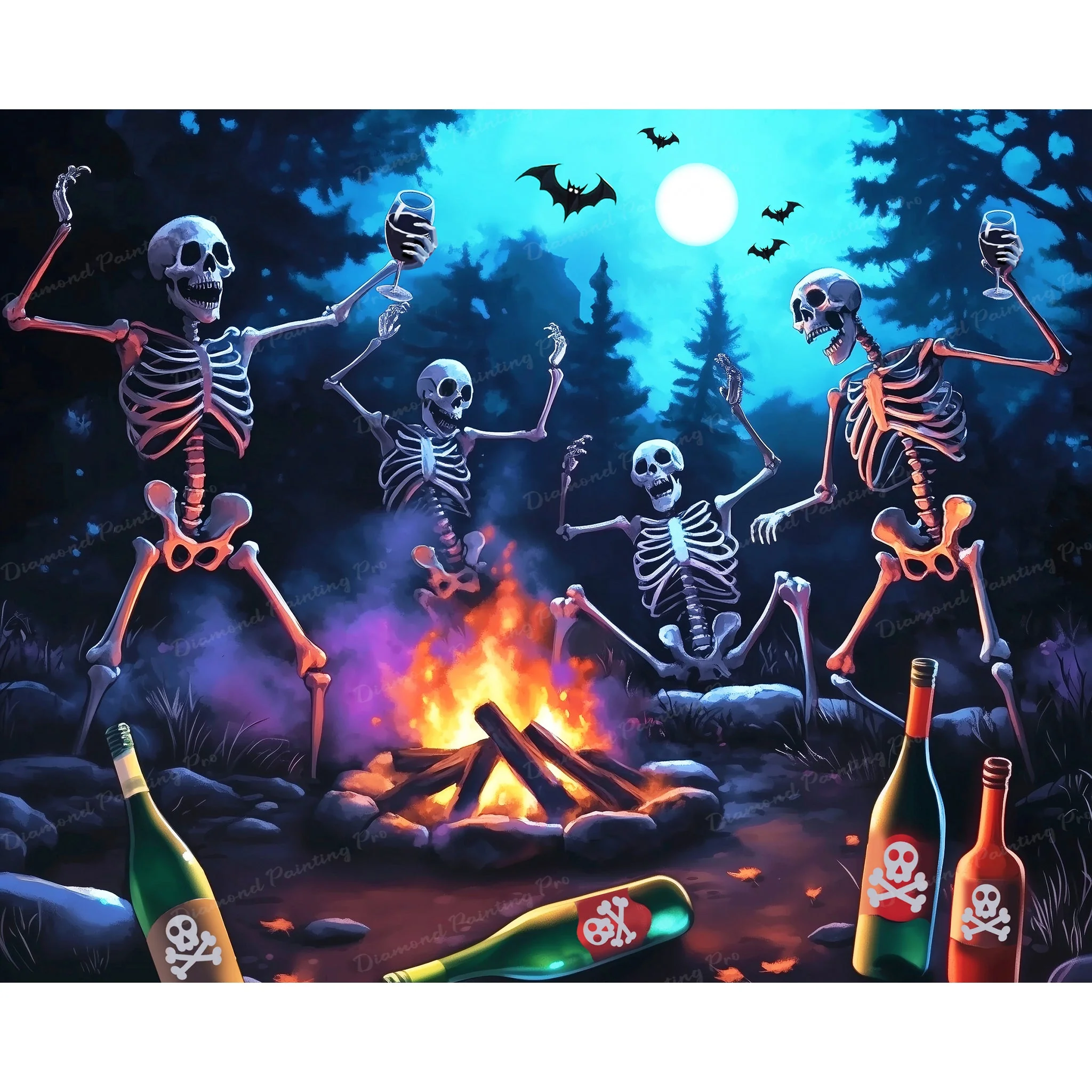 Skeleton Midnight Toast | Diamond Painting - Image 2