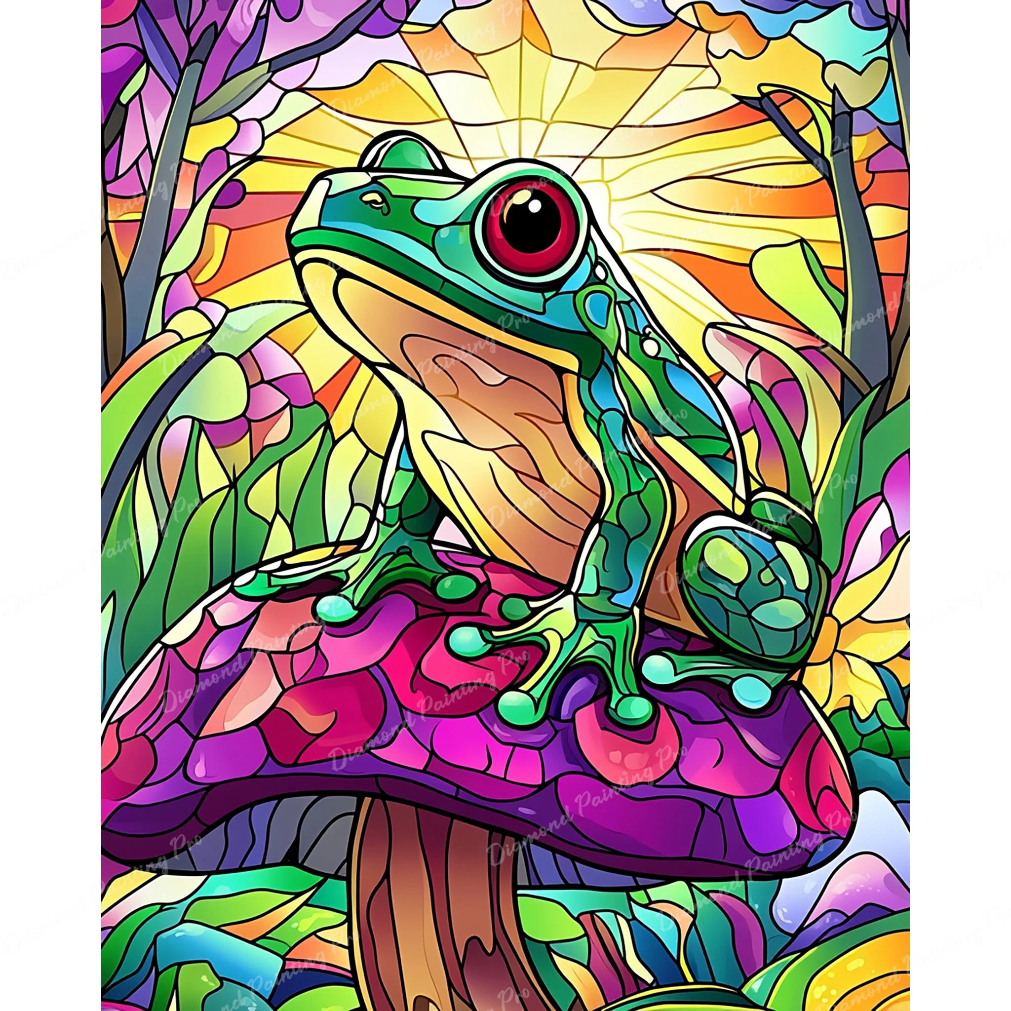 Stained Glass Frog | Diamond Painting - Image 2