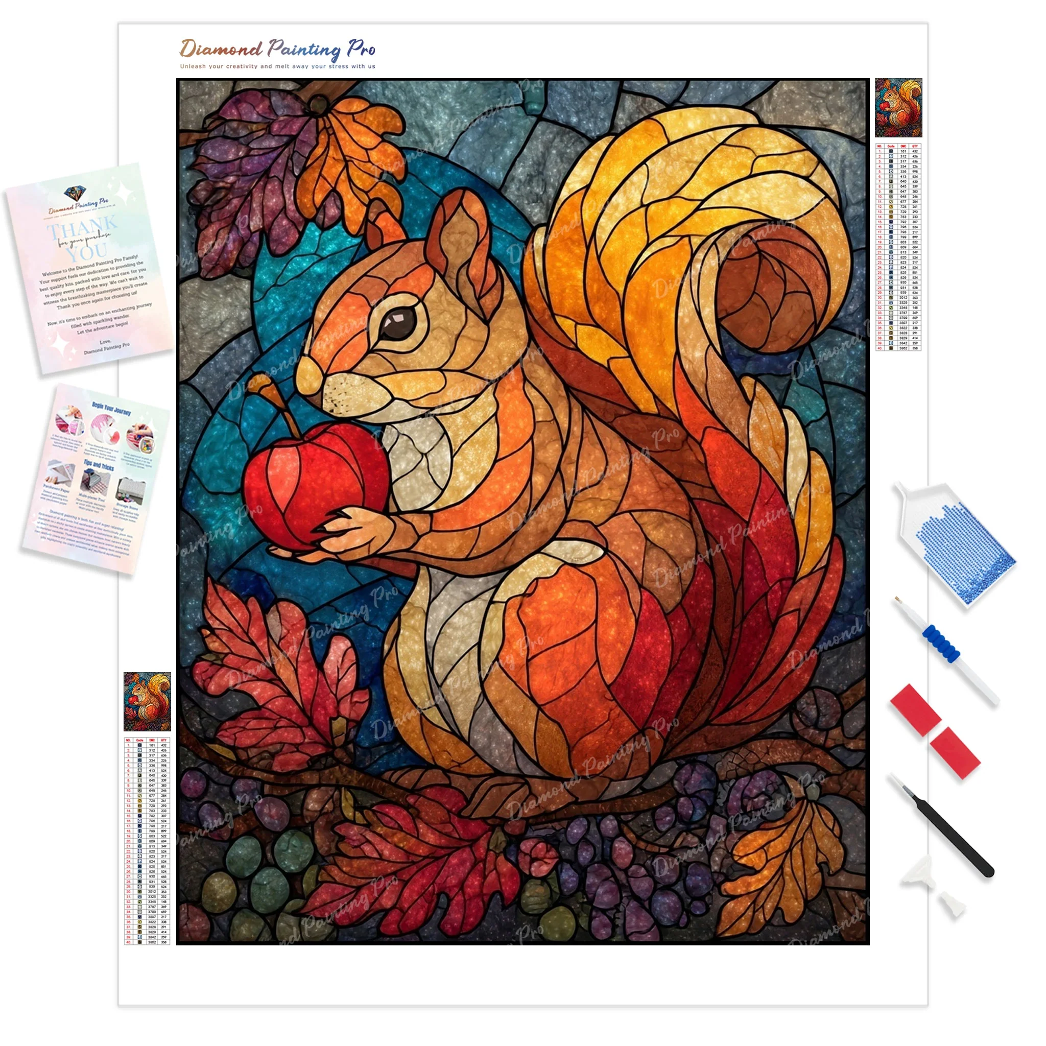 Stained Glass Possum | Diamond Painting