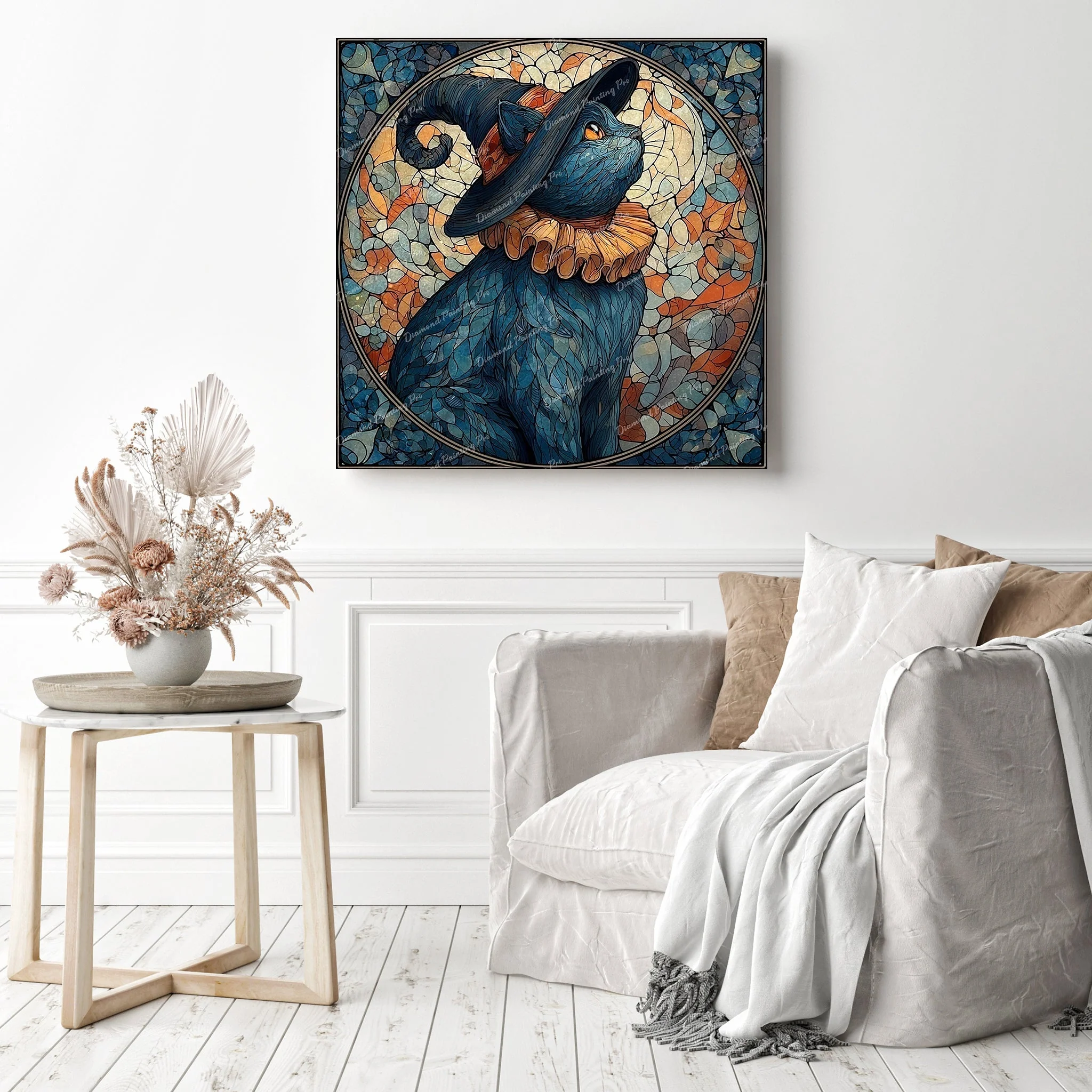 Stained Glass Ruffle Cat | Diamond Painting - Image 3