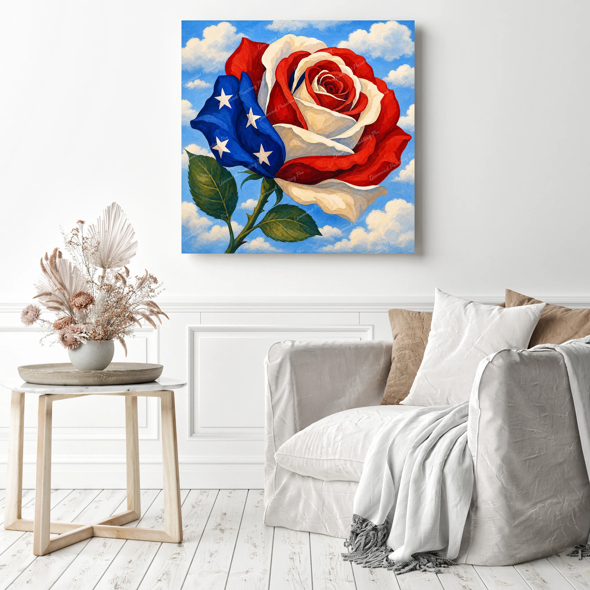 Star-Spangled Blossom | Diamond Painting - Image 3
